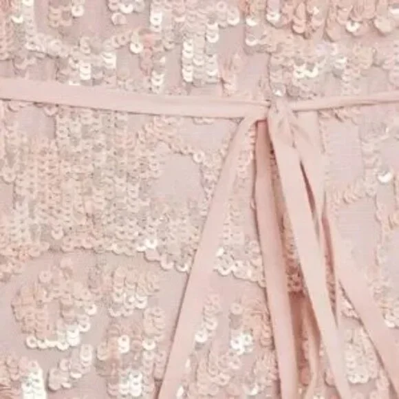 NWT Needle & Thread petal pink Annie dress sequined dress evening gown 12 new